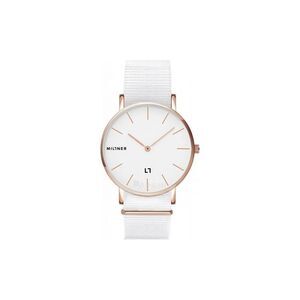 Millner L1 White Nylon Strap Rose Gold Watch Women Rose Gold Watches